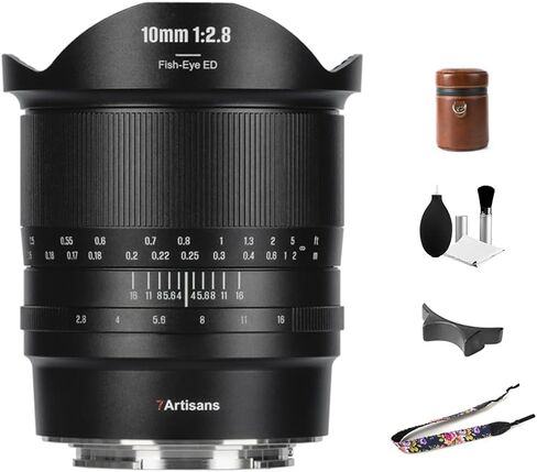 7artisans 10mm F2.8 II Fisheye Full Frame Lens for Sony E Mount Camera Ultra Wide Angle Large Aperture Manual Focus Camera Lens A7MIV A7R5 A7SII etc. in Saudi Arabia