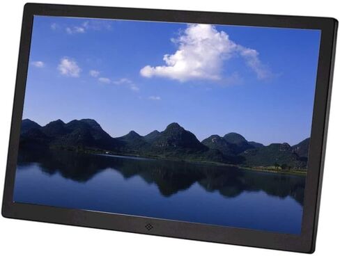 إطار صور رقمي، تشغيل فيديو 1080 بكسل، دعم USB/Sd (فضي) in Kuwait