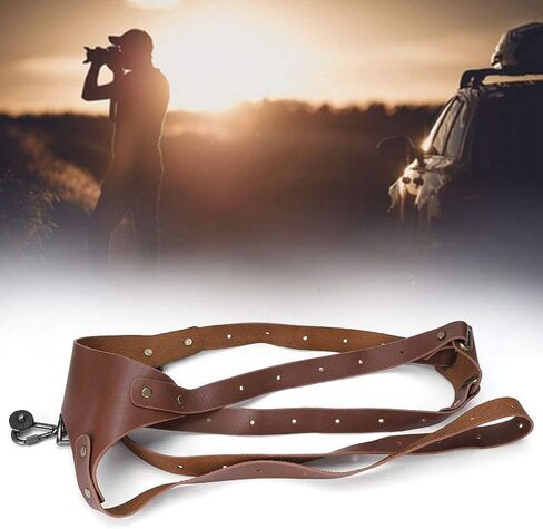Camera Shoulder Strap Quick Release for DSLR, Soft Adjustable Camera Shoulder Sling Strap with Brass Hardware, Left or Right Single Sling for Outdoor Travel (Brown-Left Shoulder) in Saudi Arabia