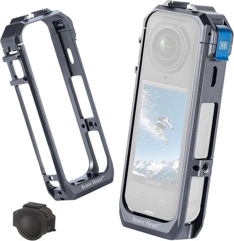 Metal Protective Case for Insta360 x5 Insta 360 X5, Aluminum Frame Utility Cage with Multifunction Construction, Gray (Iron Gray) in Saudi Arabia