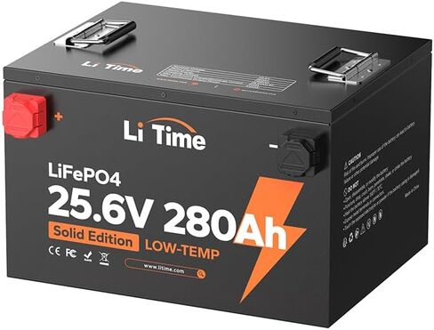 Litime 24V 230Ah LiFePO4 Battery Group 8D 4000+ Cycle Life, 5888W Continuous Output Power, IP65 Protection Class Perfect for RV Solar Power Back up Energy Marine. in Kuwait