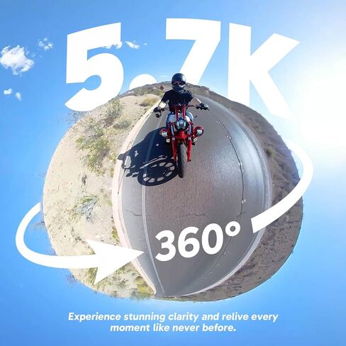 AKASO 360 Weatherproof 360° Action Camera Motorcycle Combo with MicroSDXC U3 Card and Camera Carrying Case Bundle in Saudi Arabia