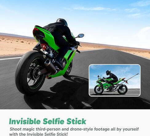 AKASO 360 Weatherproof 360° Action Camera Motorcycle Combo with MicroSDXC U3 Card and Camera Carrying Case Bundle in Saudi Arabia