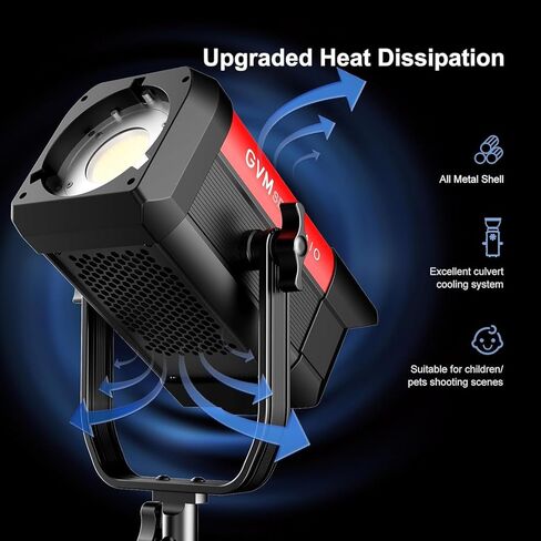 GVM SD300B AIO مصباح فيديو، عبوتان 300 واط ثنائي اللون COB LED للتصوير الفوتوغرافي مع 2 Softboxs و2 حوامل ثلاثية، 2700K–6800K، CRI 97+، 11440 Lux @1m، إضاءة مستمرة للتصوير الفوتوغرافي وتسجيل الفيديو in Saudi Arabia