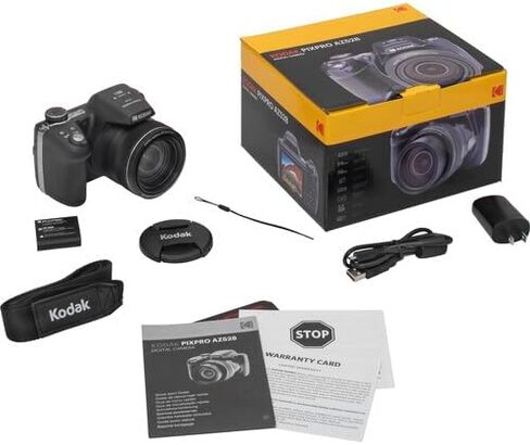حزمة الكاميرا الرقمية Kodak PIXPRO AZ528، تتضمن: بطاقة ذاكرة SanDisk SDXC بسعة 64 جيجابايت، وحقيبة كاميرا والمزيد (6 عناصر) in Saudi Arabia