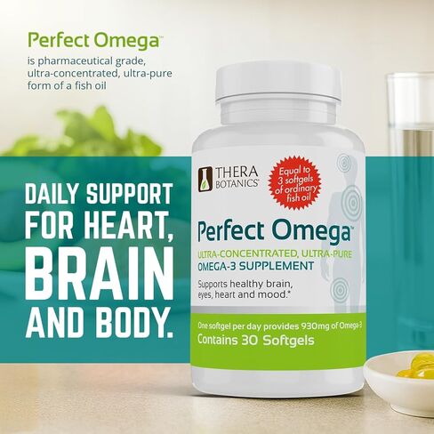 Perfect Omega Fish Oil Supplement EPA & DHA – High Absorption, Concentrated Omega 3 for Heart, Brain, Eye, & Metabolic Health - Alaskan Fish Oil Softgels - 30 Count (Pack of 1) in Saudi Arabia