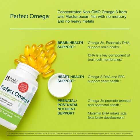 Perfect Omega Fish Oil Supplement EPA & DHA – High Absorption, Concentrated Omega 3 for Heart, Brain, Eye, & Metabolic Health - Alaskan Fish Oil Softgels - 30 Count (Pack of 1) in Saudi Arabia