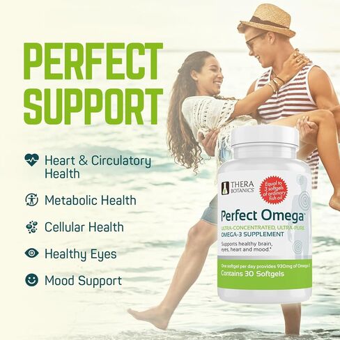 Perfect Omega Fish Oil Supplement EPA & DHA – High Absorption, Concentrated Omega 3 for Heart, Brain, Eye, & Metabolic Health - Alaskan Fish Oil Softgels - 30 Count (Pack of 1) in Saudi Arabia
