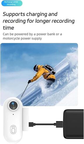 كاميرا 4K HD Pro Body Cam مقاومة للماء، زاوية واسعة للغاية 120 درجة، رؤية ليلية، مشبك مغناطيسي وكاميرا صغيرة سريعة التركيب يمكن ارتداؤها للمحاضرات والأنشطة الداخلية والخارجية (أبيض، 4K) in Saudi Arabia
