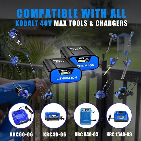 بطارية بديلة 40 فولت 6.0 أمبير في الساعة لكوبالت KB640-06 KB640-03 KB440-03 KB240-06 KB240-03 KB245-06 KB2540C-06 KRC40-06 KB440C-06 KB340C-06، متوافقة مع أداة الطاقة اللاسلكية بحد أقصى 40 فولت & شاحن in Saudi Arabia