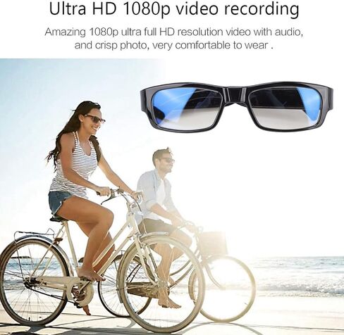 VBESTLIFE Camera Glasses, 1080P HD Video Recording with Wide Angle Lens and Electronic Stabilization, for Cycling, Outdoor Sports in Saudi Arabia
