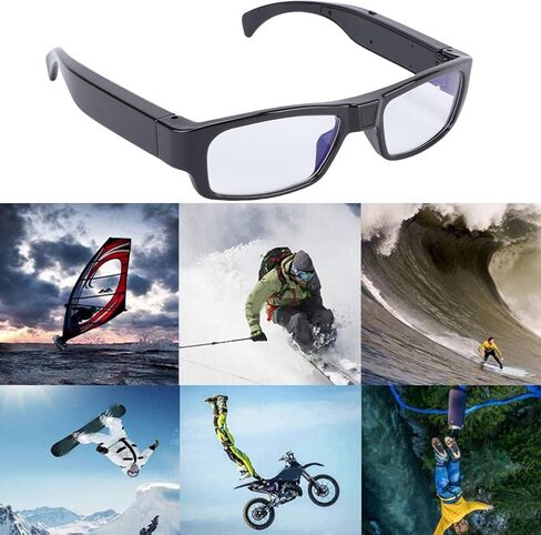 VBESTLIFE Camera Glasses, 1080P HD Video Recording with Wide Angle Lens and Electronic Stabilization, for Cycling, Outdoor Sports in Saudi Arabia