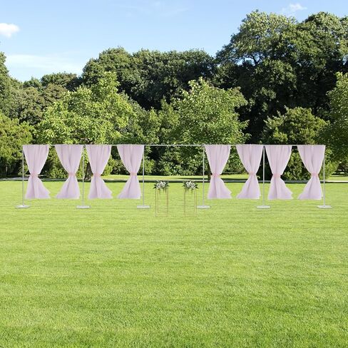 حامل خلفية قوس الزفاف بطول 9.84 قدم، إطار معدني عالي التحمل بسعة تحميل 44 رطل، قوس حفل مربع فضي/أرجواني لحفلات كشك الصور ديكور حديقة الشجرة in Kuwait