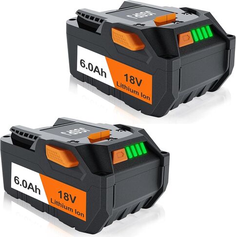 6000 مللي أمبير استبدال لبطارية Ridgid 18 فولت R840089 R840087 R840086 R840085 R840084 R840083 بطاريات ليثيوم 18 فولت (2 حزمة) in Saudi Arabia