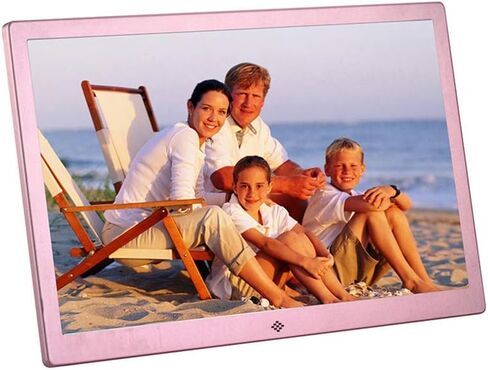 L.Ban إطار الصورة الرقمية 15 بوصة إطار الصورة الإلكترونية المعدنية USB Sd/Sdhc. مشغل Mp3 / Mp4 يدعم وظيفة الساعة والتقويم هدية Rosegold (Rosegold) in Kuwait