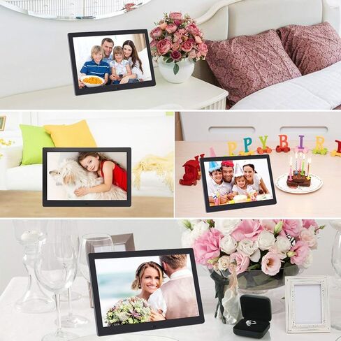 L.Ban Digital Photo Frame 15 Inch Metal Electronic Picture Frame USB Sd/Sdhc. Mp3 / Mp4 Player Support Clock & Calendar Function Gift Rosegold (Rosegold) in Kuwait