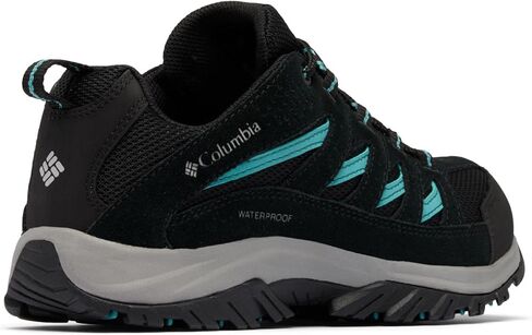 Columbia Women's Crestwood Waterproof Low Rise Trekking and Hiking Shoes, Black Teal, 9.5 in Saudi Arabia