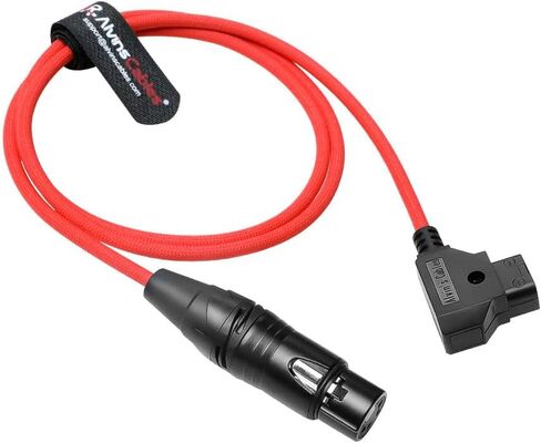 كابلات ألفين فائقة المرونة من D-Tap إلى XLR 4 Pin أنثى كابل طاقة مضفر لسوني فينيسيا|F5|F55|SXS، كاميرا باناسونيك فاريكام، شاشة TVlogic LVM-170A، 1 متر|39.4 بوصة، أحمر in Saudi Arabia