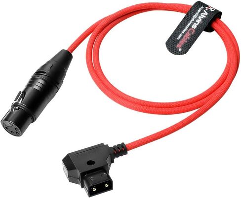 كابلات ألفين فائقة المرونة من D-Tap إلى XLR 4 Pin أنثى كابل طاقة مضفر لسوني فينيسيا|F5|F55|SXS، كاميرا باناسونيك فاريكام، شاشة TVlogic LVM-170A، 1 متر|39.4 بوصة، أحمر in Saudi Arabia