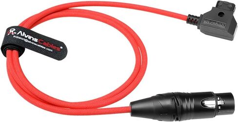 كابلات ألفين فائقة المرونة من D-Tap إلى XLR 4 Pin أنثى كابل طاقة مضفر لسوني فينيسيا|F5|F55|SXS، كاميرا باناسونيك فاريكام، شاشة TVlogic LVM-170A، 1 متر|39.4 بوصة، أحمر in Saudi Arabia