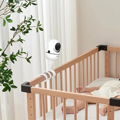 حامل مرن لمراقبة الأطفال متوافق مع شاشة HelloBaby HB6550 / HB65 / HB66 / HB248، حامل كاميرا Hello Baby مقاس 15.7 بوصة، حامل كاميرا الطفل وحامل شاشة مراقبة الأطفال مع محولين in Saudi Arabia