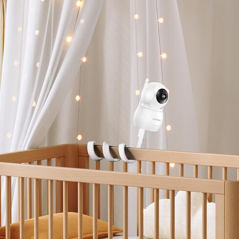 حامل مرن لمراقبة الأطفال متوافق مع شاشة HelloBaby HB6550 / HB65 / HB66 / HB248، حامل كاميرا Hello Baby مقاس 15.7 بوصة، حامل كاميرا الطفل وحامل شاشة مراقبة الأطفال مع محولين in Saudi Arabia