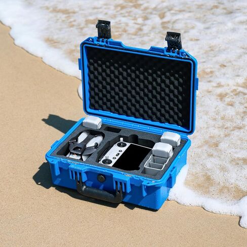 Lykus Titan MM510 Waterproof Hard Case for DJI Mini 5 Pro and RC2/RC-N3, Support up to 7 batteries, Blue [CASE ONLY] in Saudi Arabia