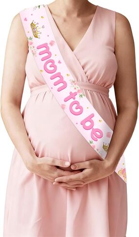 Princess Baby Shower Maternity Sash Pink Princess Mom to Be Maternity Sash A Little Princess Is on the Way Decorations for Pregnant Women Baby Shower Photo Props Party Supplies in Kuwait