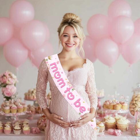 Princess Baby Shower Maternity Sash Pink Princess Mom to Be Maternity Sash A Little Princess Is on the Way Decorations for Pregnant Women Baby Shower Photo Props Party Supplies in Kuwait