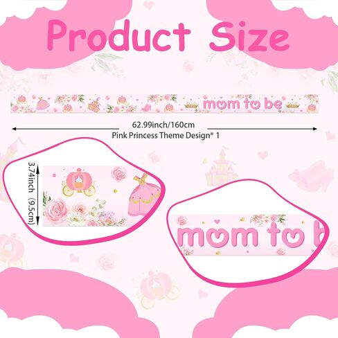 Princess Baby Shower Maternity Sash Pink Princess Mom to Be Maternity Sash A Little Princess Is on the Way Decorations for Pregnant Women Baby Shower Photo Props Party Supplies in Kuwait