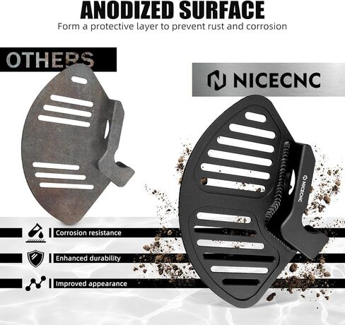 NICECNC Front Shock Absorber Brake Disc Shield Compatible with Yamaha Tenere 700 /XTZ700 2019-2024, Tenere 700 Rally Edition 2020-2024, Tenere 700 World Raid 2022, Front Disc Brake Protector, Black in Saudi Arabia