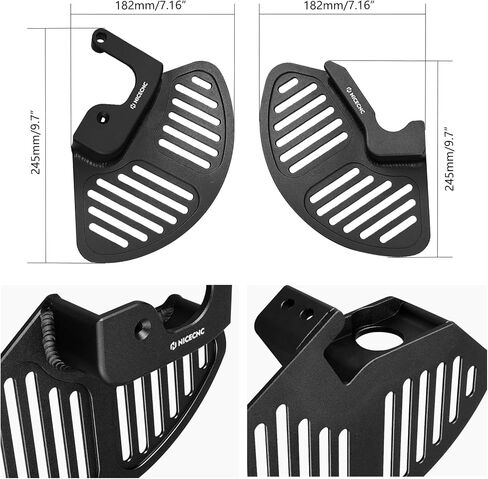 NICECNC Front Shock Absorber Brake Disc Shield Compatible with Yamaha Tenere 700 /XTZ700 2019-2024, Tenere 700 Rally Edition 2020-2024, Tenere 700 World Raid 2022, Front Disc Brake Protector, Black in Saudi Arabia