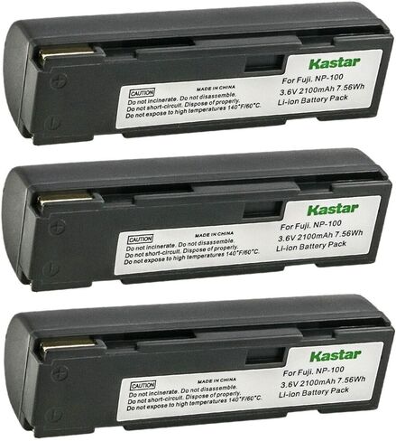 قطعة واحدة من بطارية بديلة من Kastar لبطارية Fujifilm NP-100، وFujifilm Finepix MX-600X، وMX600X، وFinepix MX-600Z، وMX600Z، وFinepix MX-700، وكاميرا MX700، وبطارية NP-100، وكاميرا PDR-M3 in Kuwait