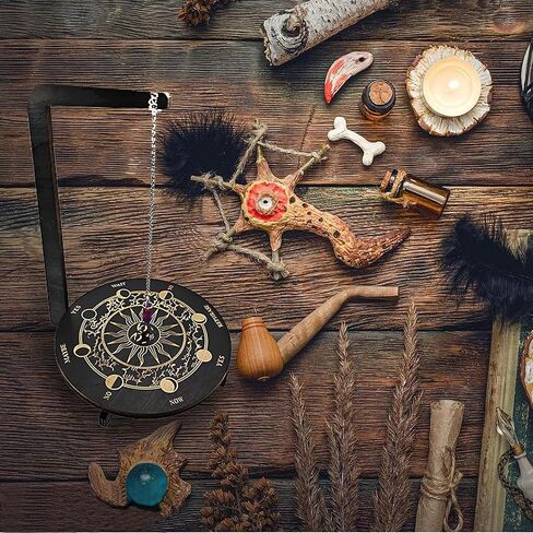 عرض البندول الخشب - حامل حامل الكريستال | موقف عرض المجوهرات | خشب الدوران البلورة | حامل تصميم رائع في غرفة المعيشة ، غرفة اليوغا ، Roo (Lunon) in Kuwait