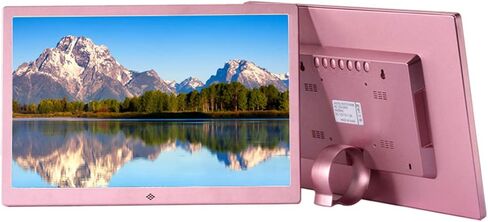 Digital Photo Frames Hd, Resolution 1280 × 800, Support Wall Mount, with Remote Control/User Manual/Bracket/Power Adapter Digital Picture Frame (Gold Color) in Saudi Arabia
