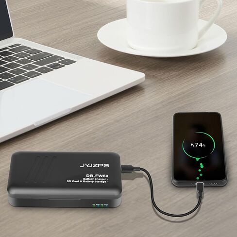 JYJZPB 2 حزمة بطاريات NP-FW50 1300 مللي أمبير وشاحن USB مزدوج لسوني ألفا A6400 ZV-E10 A7II A6100 A7 A6500 A6300 A5100 A7RII A7S A7S2 A7R الكاميرا in Kuwait