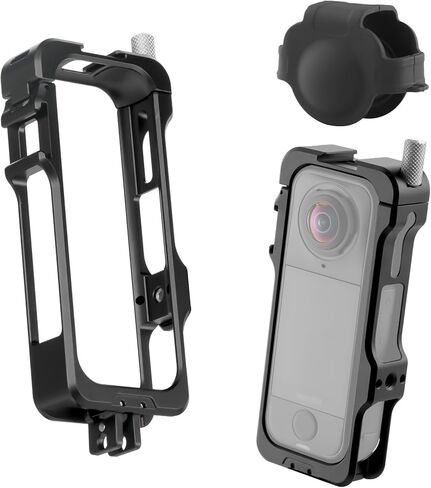 حافظة واقية معدنية من Selens لجهاز Insta360 X4 Air، وInsta 360 X4 Air Accessories إطار من سبائك الألومنيوم مع بناء أقوى، وحوامل توسيع مختلفة، وحامل قابل للطي وغطاء عدسة من السيليكون in Saudi Arabia