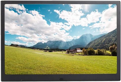 شاشة عرض Hdmi عريضة مقاس 17.1 بوصة من سبائك الألومنيوم إطار صور رقمي فيديو تنسيق كامل 1080 بكسل مشغل إعلانات ديكور، فضي (وردي) in Kuwait