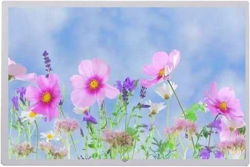 17.1 Inch Widescreen Hdmi Hd Display Aluminum Alloy Digital Photo Frame Video Full Format 1080P Advertising Player Decorative,Silver (Pink) in Kuwait