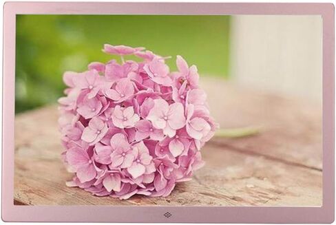 17.1 Inch Widescreen Hdmi Hd Display Aluminum Alloy Digital Photo Frame Video Full Format 1080P Advertising Player Decorative,Silver (Pink) in Kuwait