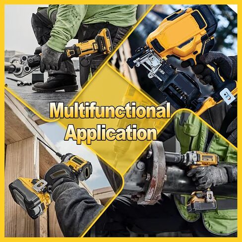DCB200 8000mAh Replacement for Dewalt 20V Battery Compatible with Dewalt Batteries DCB203 DCB204 DCB207 DCB206 DCB201 DCB205 Cordless Power Tools with LED Indicator 2 Count (2) in Saudi Arabia