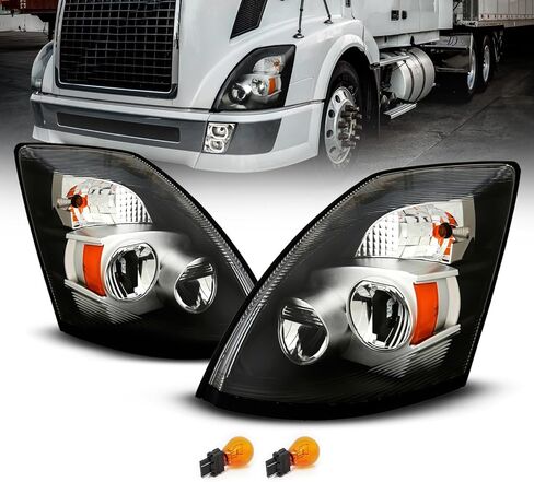 Amerilite Black [LED Extreme LED/Low Beam] 6000K Presconse Prescips تم تعيينه لـ Volvo VNL/VNX - برنامج تشغيل وراكب in Kuwait