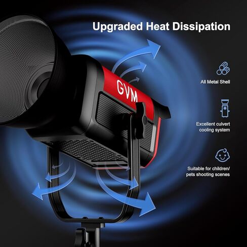 GVM Pro SD200B Video Light with Softboxes, 2 Packs 200W Bi-Color LED Photography Light with DMX/Bluetooth Control, Continuous Lighting Kit for Studio, Film, YouTube, 2700K–6800K, CRI97+ in Saudi Arabia