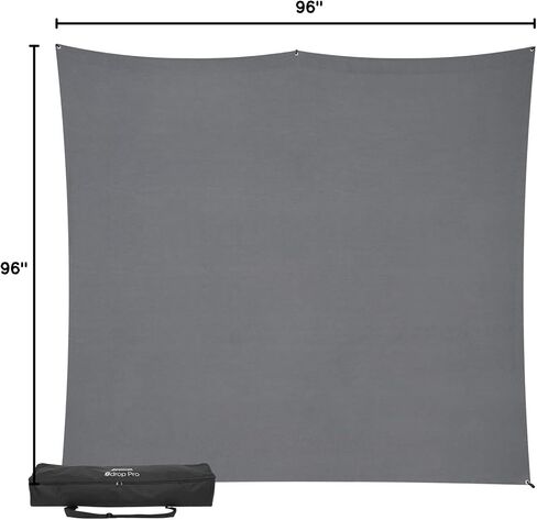 طقم خلفية Westcott 8'x8' رمادي محايد X-Drop Pro مقاوم للتجاعيد - لصور الرأس والصور الشخصية ومقابلات الفيديو وأكشاك الصور... in Saudi Arabia