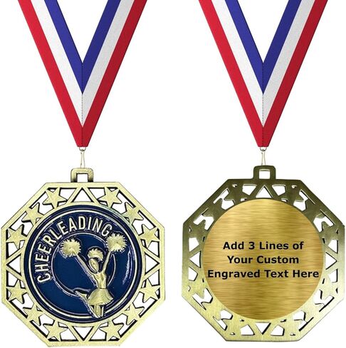جائزة كأس الميداليات الذهبية للتشجيع من Express Medals مع أشرطة للرقبة EMDC214CH - (عبوة من 10 قطع) in Saudi Arabia
