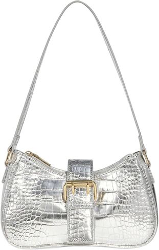 GORGLITTER Women's Y2K PU Leather Shoulder Bag Metallic Buckle Trendy Handbags in Saudi Arabia