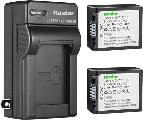 استبدال شاحن بطارية حائط تيار متردد من Kastar لباناسونيك لوميكس DMC-G2 DMC-G2A DMC-G2R DMC-G2K DMC-G2KGK DMC-G2W، Lumix DMC-G10 DMC-G10K DMC-G10W، Lumix DMC-GF1 DMC-GF1C DMC-GF1CGK DMC-GF1K in Kuwait