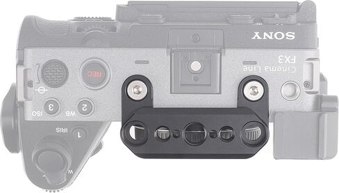 لوحة محول بمقبض علوي من Fotga لكاميرا السينما Sony FX2 FX3 FX3A FX30 ILME-FX30، حامل السكك الحديدية الناتو، 1/4 بوصة - 20 فتحة و3/8 بوصة - 16 حامل مع موقع Arri لقفص المقبض العلوي in Kuwait