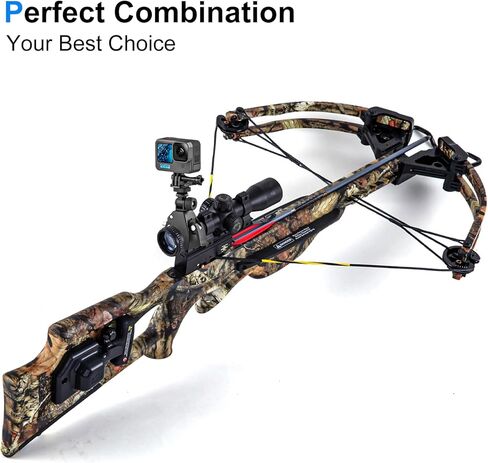 Easy Installation Adjustable Crossbow Gun Scope Camera Clamp Mount with 1/4 Thread for Gopro Hero Session Fixation in Saudi Arabia