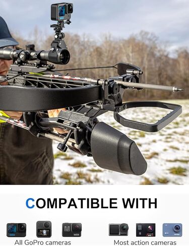 Easy Installation Adjustable Crossbow Gun Scope Camera Clamp Mount with 1/4 Thread for Gopro Hero Session Fixation in Saudi Arabia